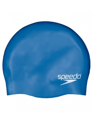 Speedo Senior Moulded Silicone Cap - Neon Blue